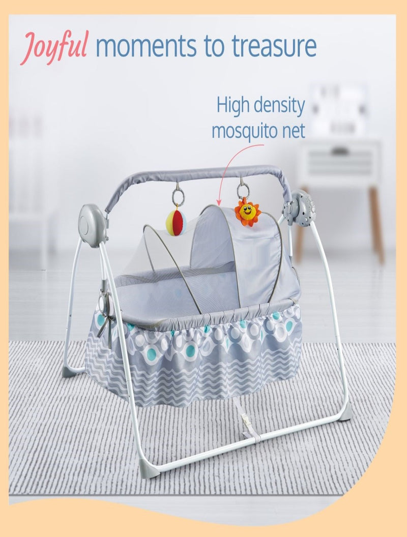 Delight Electric Baby Swing Cradle (Grey)