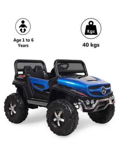 KIDS Battery Operated Ride on Jeep for Kids with Music Lights and Swing Electric Remote Control Ride on Jeep - Blue