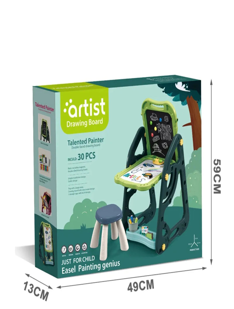 MULTIPUPOSE  Easel Board Easel for Kids Drawing Writing WITH CHAIR