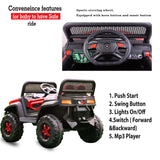 GettBoles 2288 Battery Operated Ride on Jeep for Kids with Music, Lights and Swing- Electric Remote Control Ride on Jeep for Children to Drive of Age 1 to 6 Years, Red