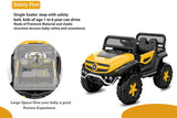 GettBoles 158 Battery Operated Ride on Jeep for Kids with Music, Lights and Swing- Electric Remote Control Ride on Jeep for Children to Drive of Age 1 to 6 Years (Yellow)