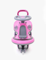 Cooper Train Car Rider with Steering Music & Lights for Girls (Pink)