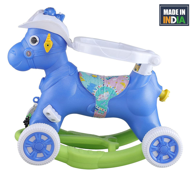 Rider cum Rocker Musical Derby Horse (Blue)