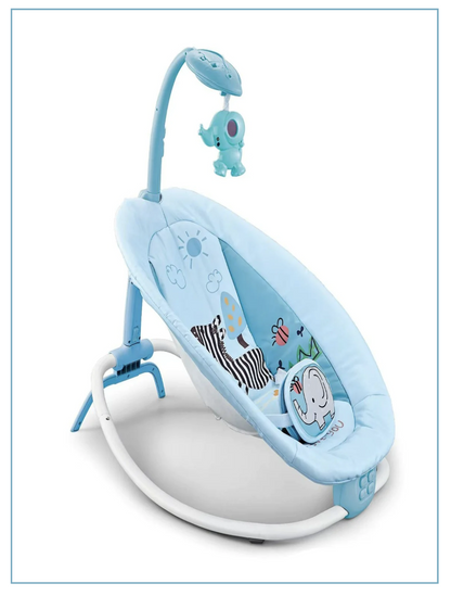 BABY ROCKER AND BOUNCER WITH REMOTE CONTROL- BLUE