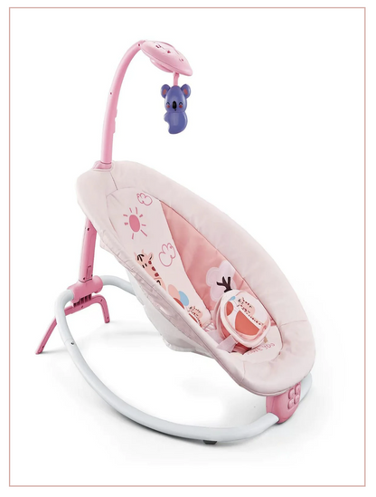 BABY ROCKER AND BOUNCER WITH REMOTE CONTROL- PINK