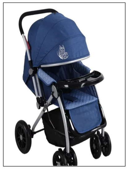 Foldable Stroller Carriage Luxury Baby Stroller Baby Stroller - BLUE