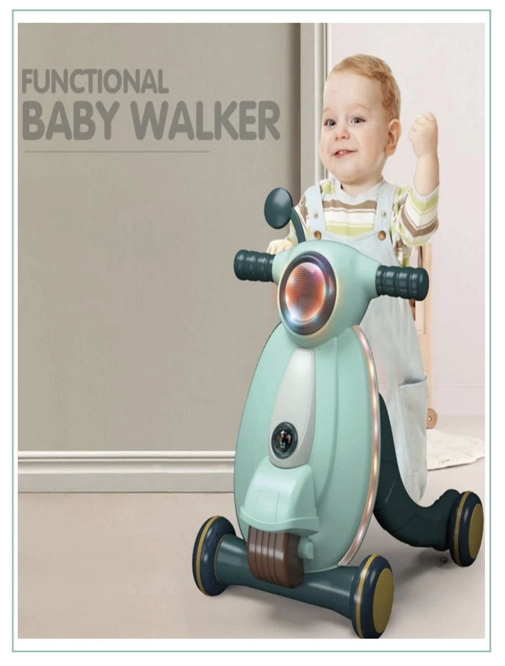 Buy Functional Baby Walker With Light Music Green FirstCrawl