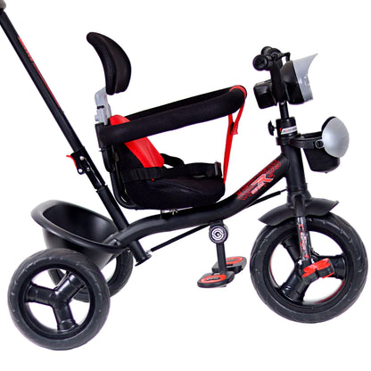 Luusa R9 Power Tricycle for Kids - Hoodless Version black Red