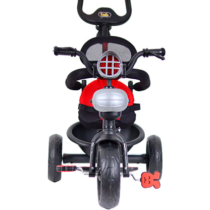 Luusa R9 Power Tricycle for Kids - Hoodless Version black Red