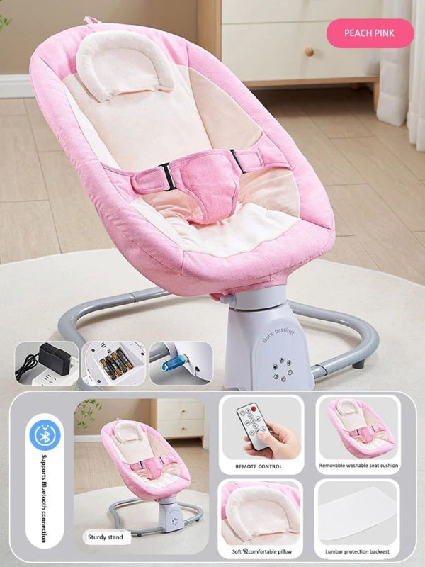 Baby Swing Rocking Chair with Remote Control 3-in-1 Adjustable backrest Baby Bouncer Electric Adjustable Rocking Chair