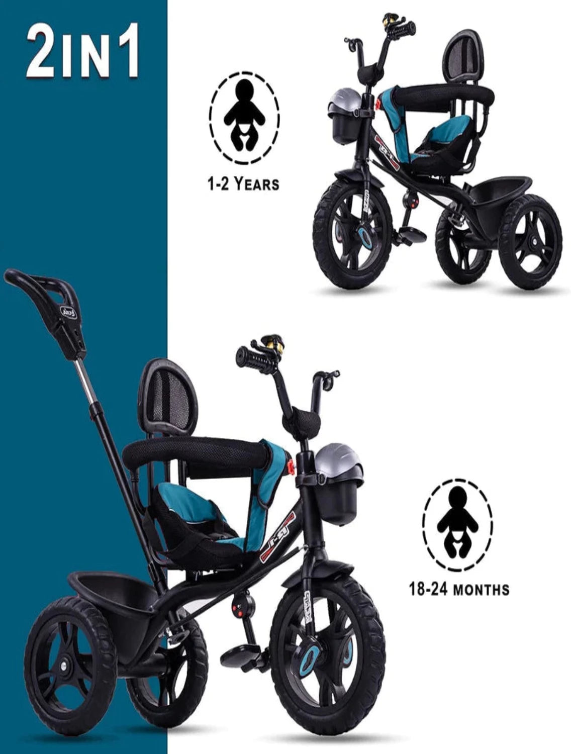 Baby Cycle For Kids | Age 1-5 Years | Luusa R1 Tricycle |blue