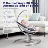 Baby Swings Easy to Assemble, Outdoor Portable, Music Speaker with 8 Preset, Remote Control-Grey