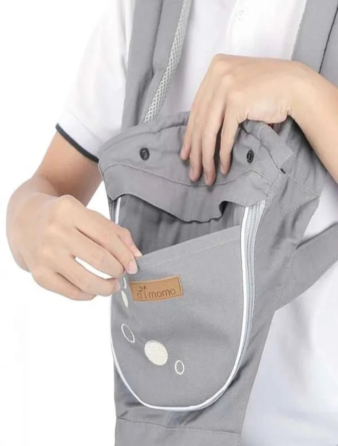 PREMIUM Baby Carrier With HIPSEAT  - Grey