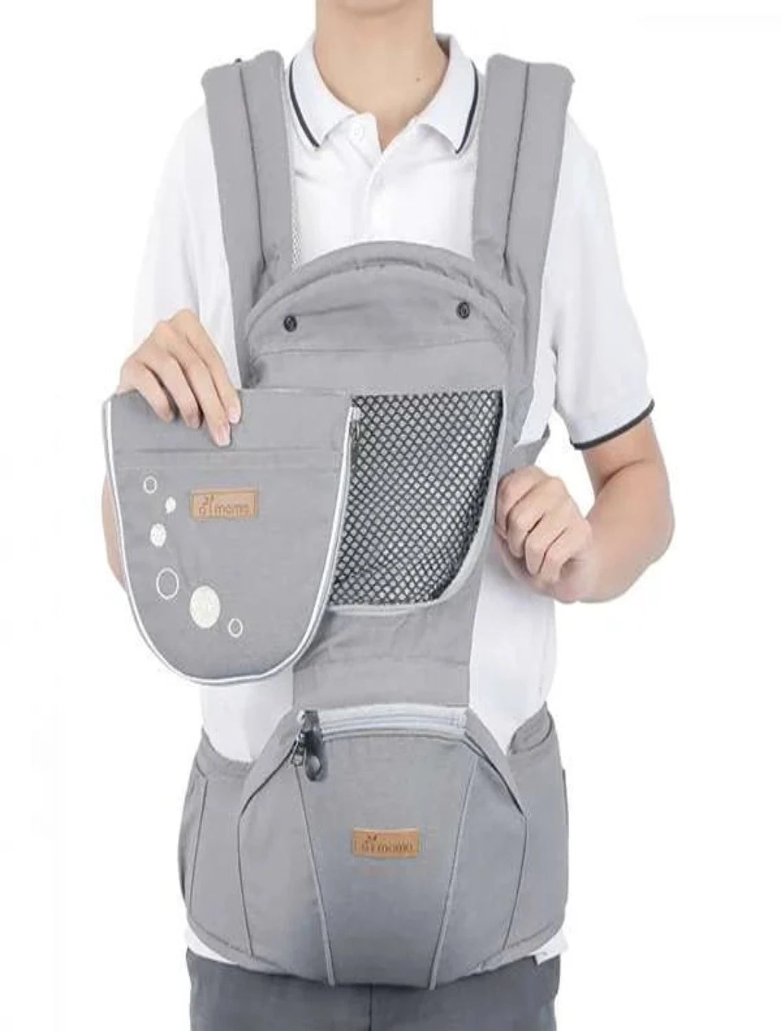 PREMIUM Baby Carrier With HIPSEAT  - Grey