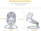 Baby Swing Rocking Chair with Remote Control 3-in-1 Adjustable backrest Baby Bouncer Electric Adjustable Rocking Chair