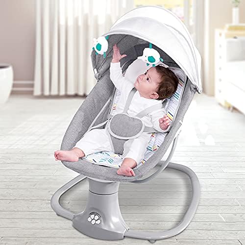 Baby Swing Rocking Chair with Remote Control 3-in-1 Adjustable backrest Baby Bouncer Electric Adjustable Rocking Chair