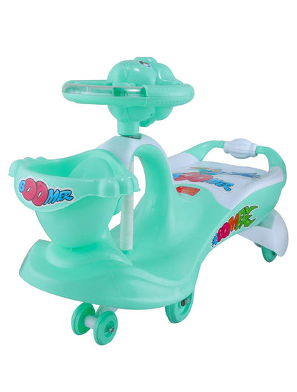 Musical Baby Swing Car With Basket (Green)