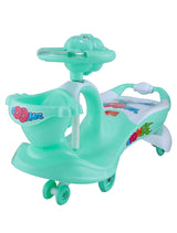 Musical Baby Swing Car With Basket (Green)