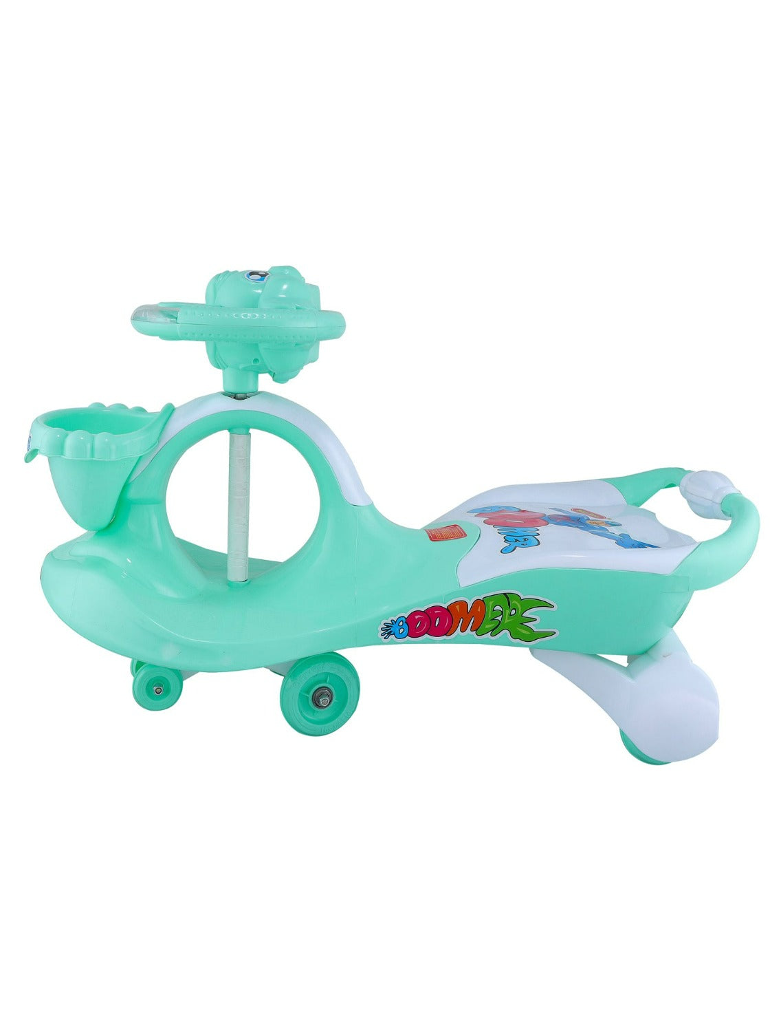 Musical Baby Swing Car With Basket (Green)