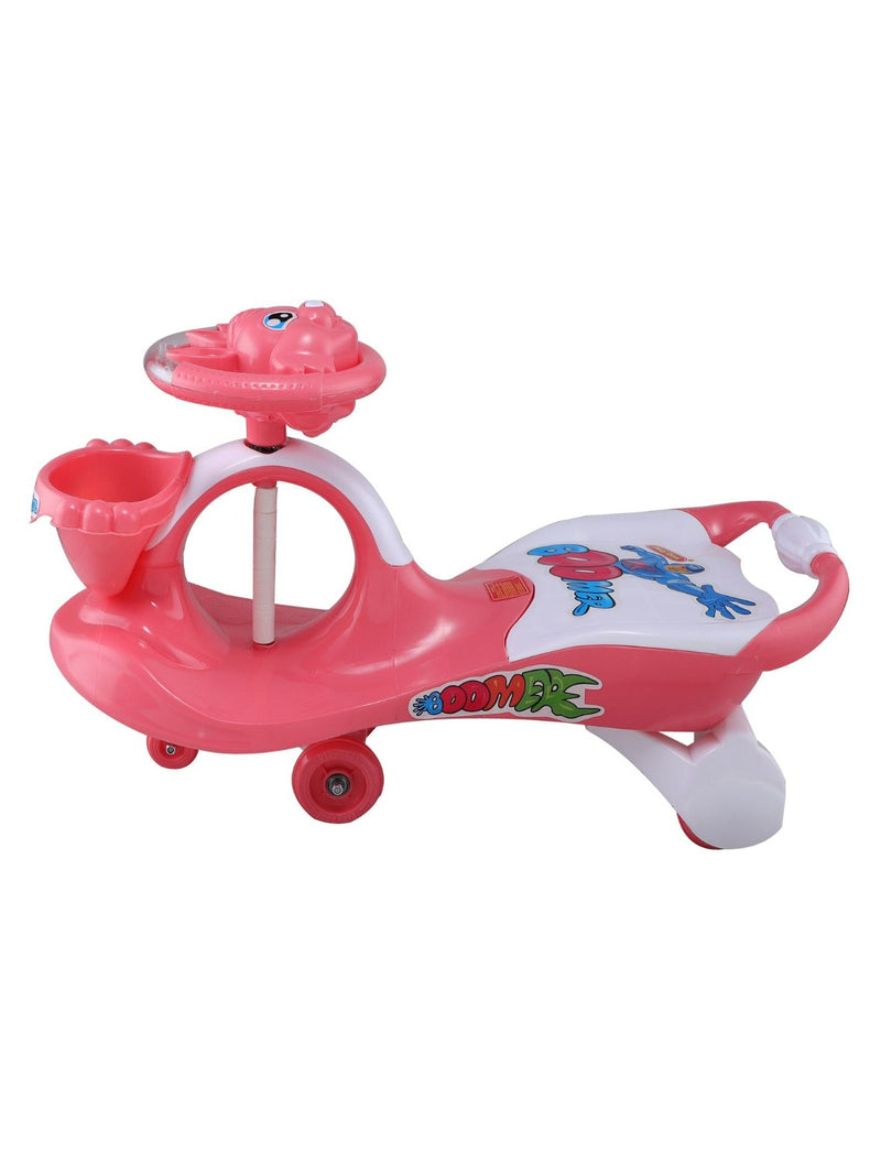 Musical Baby Swing Car With Basket (Pink)