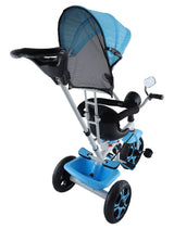 Tricycle with Light, Foldable Canopy and 360 Degree Seat Rotating