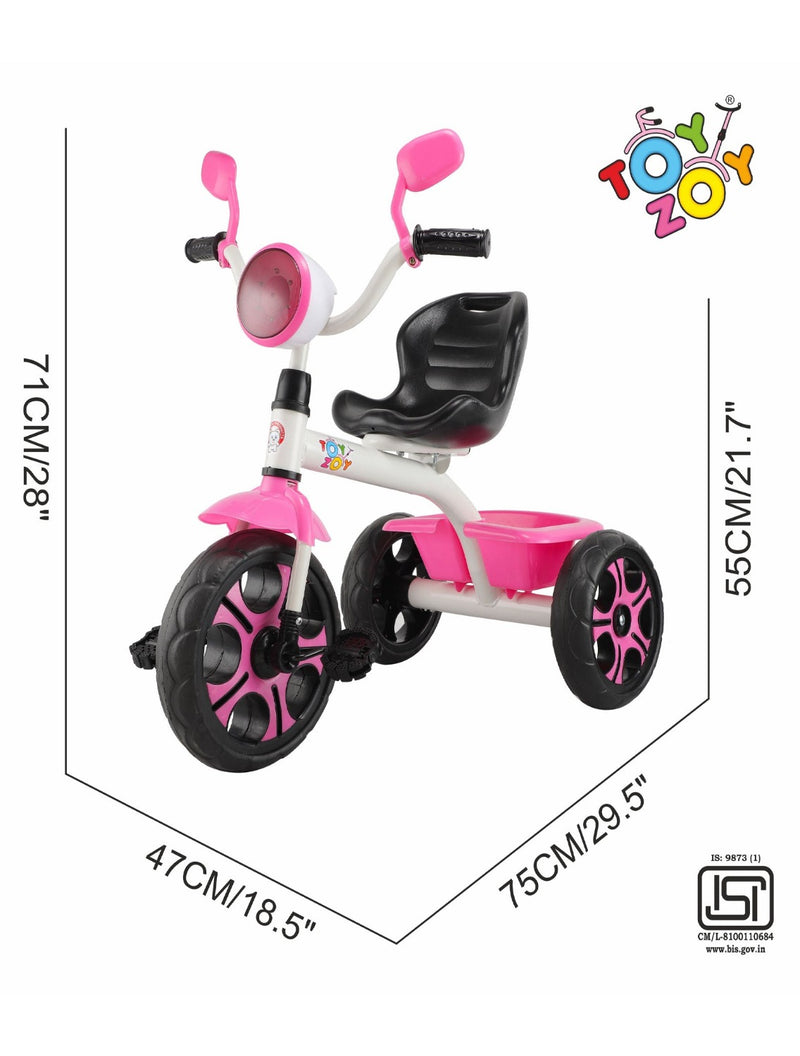 Melody Lite Trike Tricycle with Light and Music - Pink