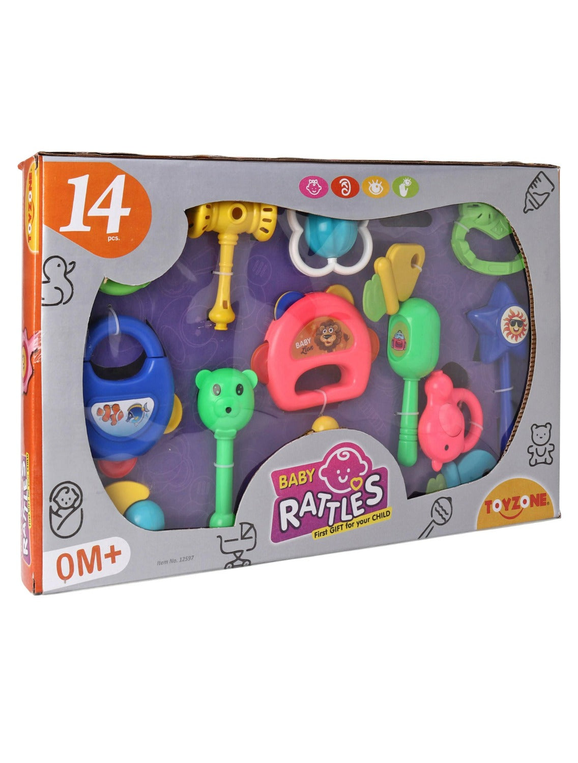 Baby Rattles Toy Multicolour - 14 Pieces