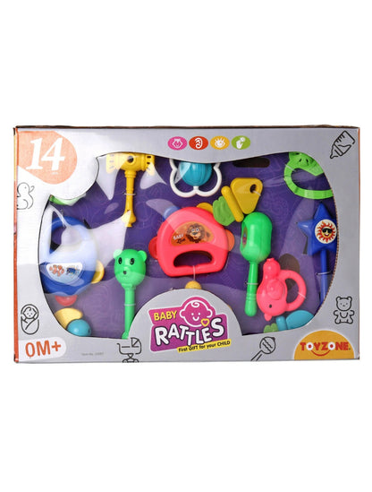 Baby Rattles Toy Multicolour - 14 Pieces