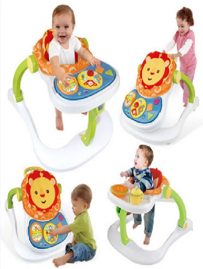 Multifunctional Musical Baby 4-IN-1 LION Walker (Multicolor)