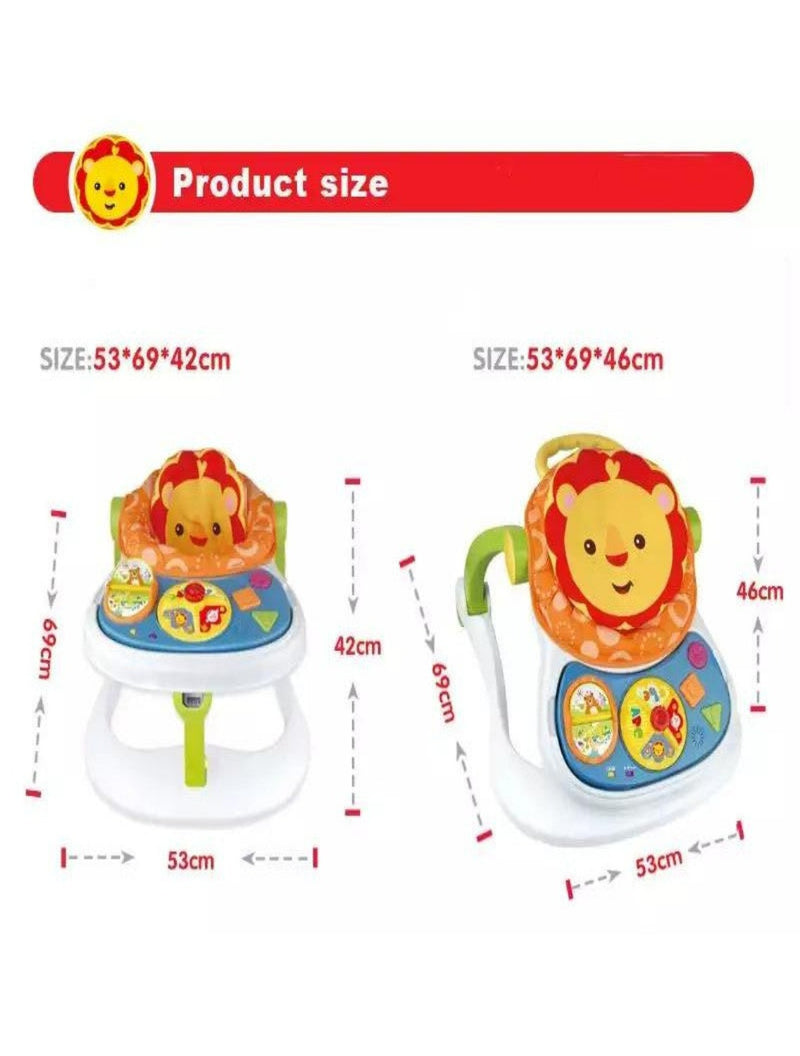 Multifunctional Musical Baby 4-IN-1 LION Walker (Multicolor)