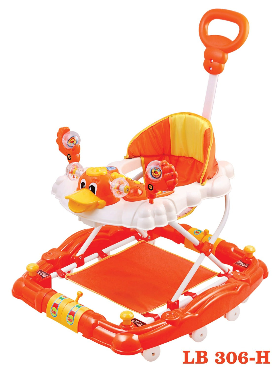 Height Adjustable Musical Rocker Walker With Parental Handle