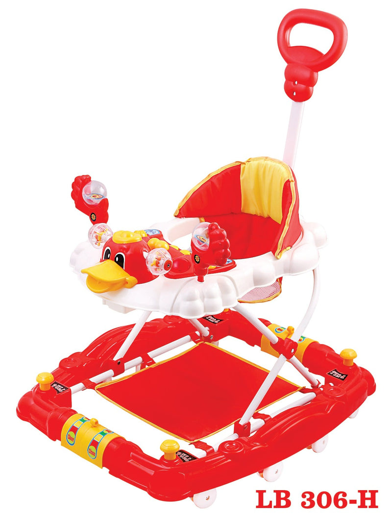 Height Adjustable Musical Rocker Walker With Parental Handle