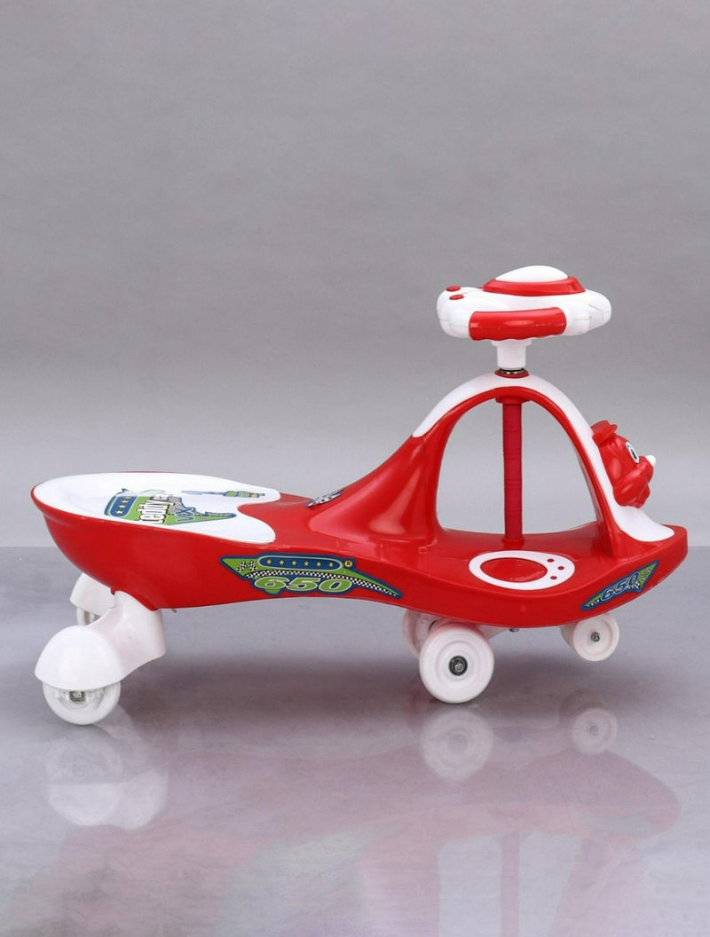 Musical Baby Swing Car With Teddy Face (Red)