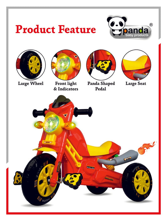 KIDS HARLEY TRICYCLE WITH LIGHT & MUSIC - RED