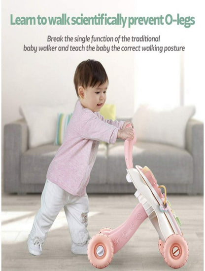 Musical Activity Baby Walker Cum Activity Table (PINK)