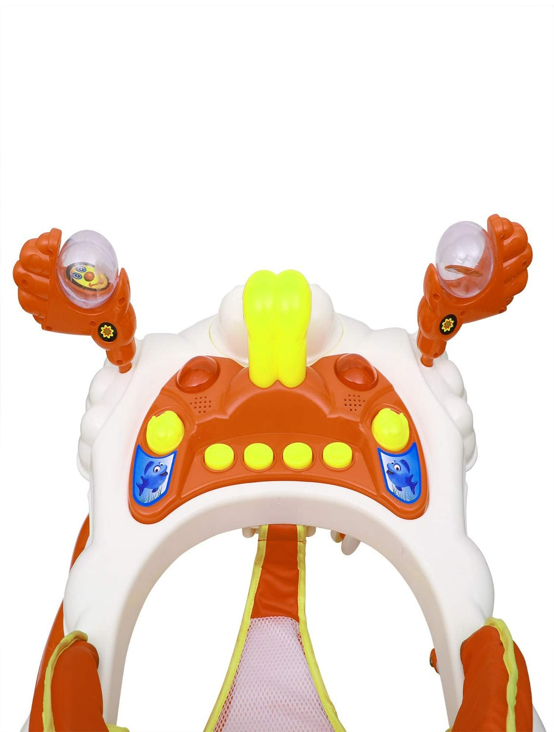 Height Adjustable Musical Walker With Parental Handle (BJ-303H ORANGE)