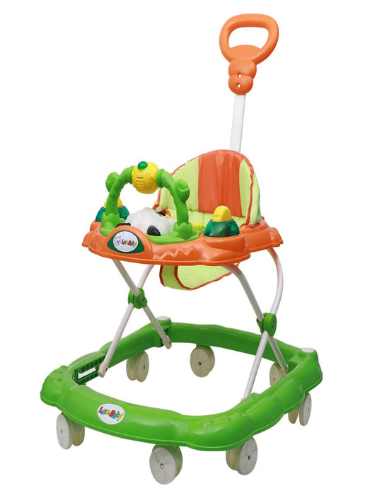 Height Adjustable Musical Walker With Parental Handle (BJ 301-H GREEN)