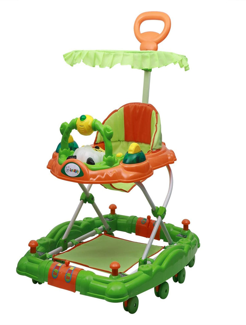 Musical Rocker Walker With Hood (BJ-302H GREEN)