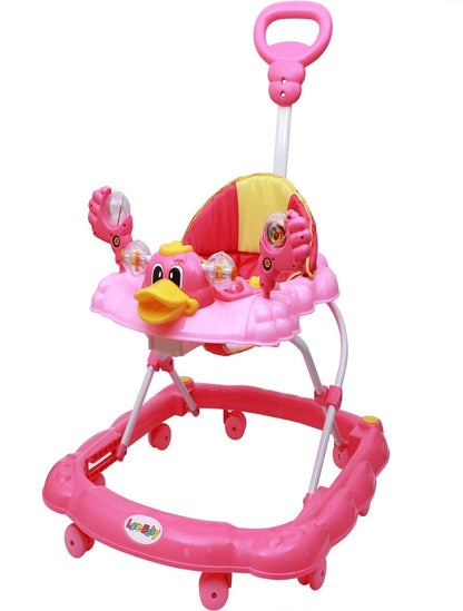 Height Adjustable Musical Walker With Parental Handle (BJ 305-H PINK)