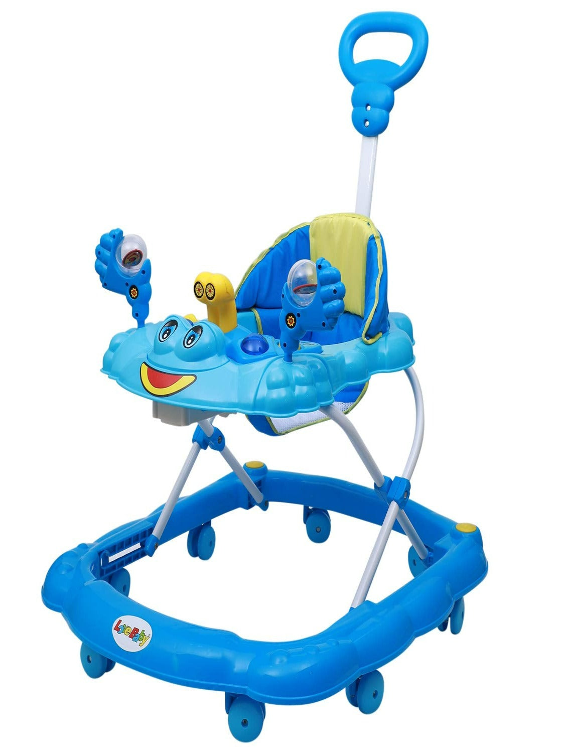 Height Adjustable Musical Walker With Parental Handle (BJ-303H BLUE)