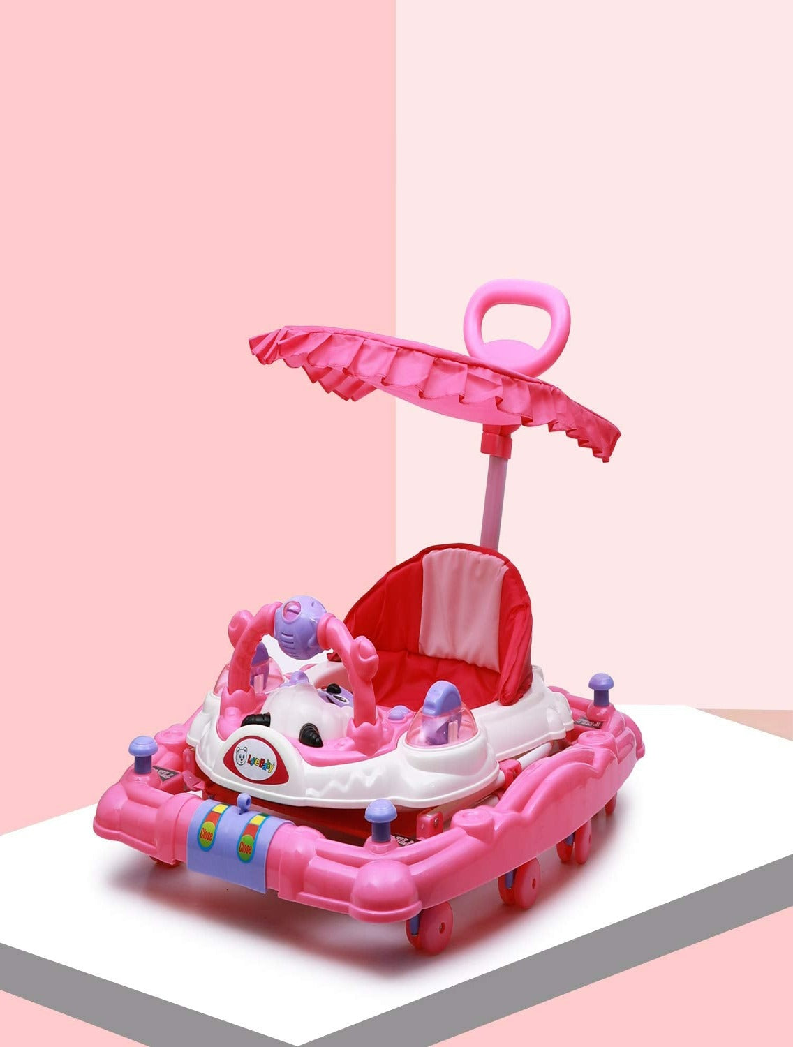 Musical Rocker Walker With Hood (BJ-302H PINK)