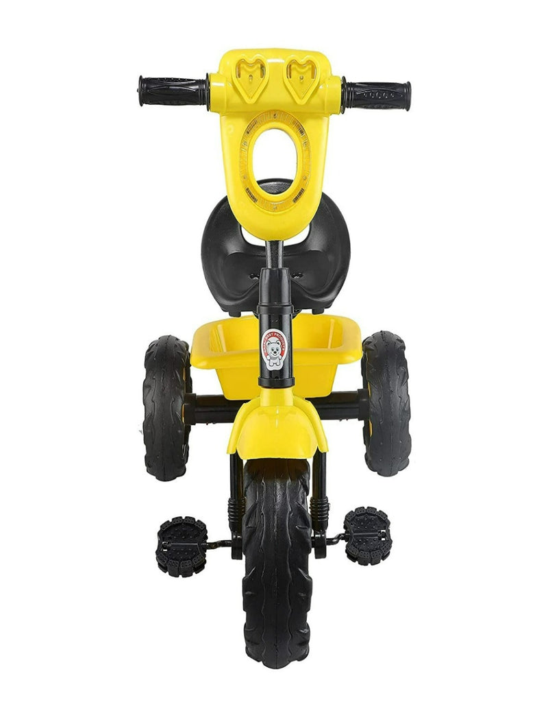 Musical Tricycle With Robo Light & Rear Basket (TZ-528 Yellow)