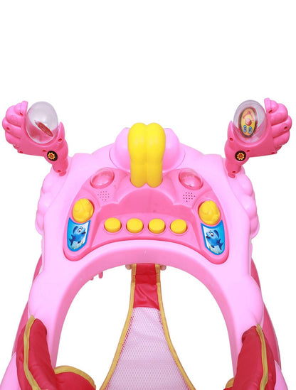 Height Adjustable Musical Walker With Parental Handle (BJ-303H PINK)