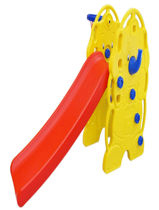 Elephant Slide With Basket Ball (Multicolor)