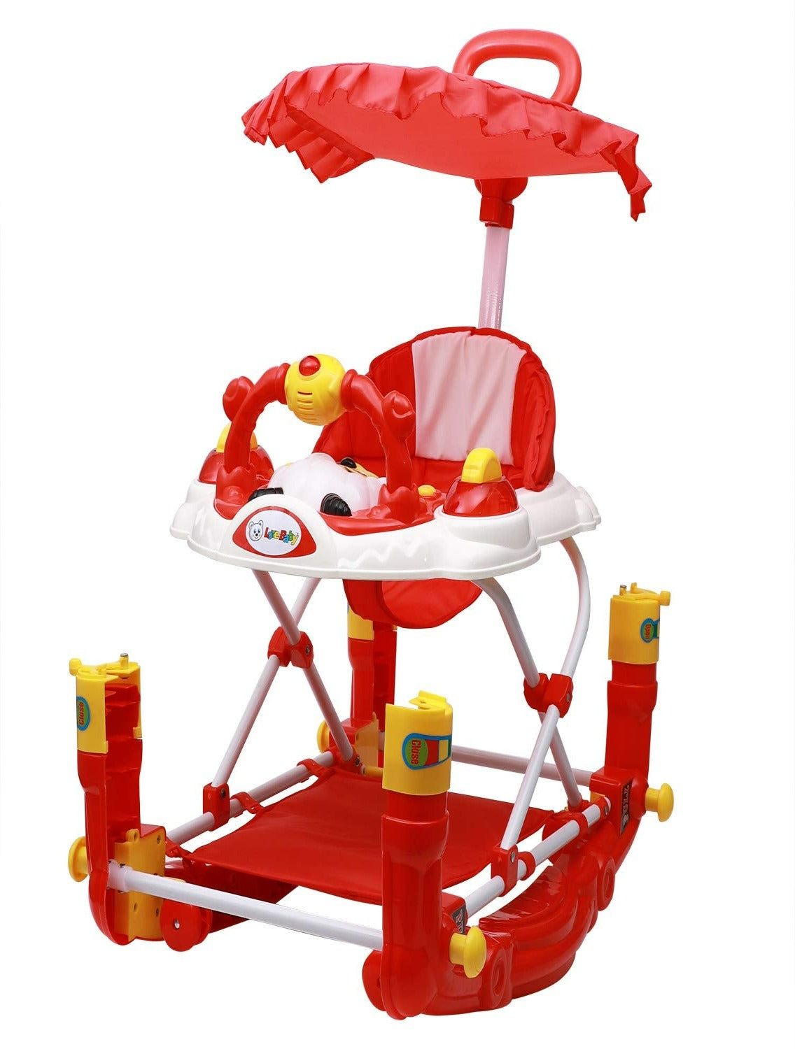 Musical Rocker Walker With Hood (BJ-302H RED)