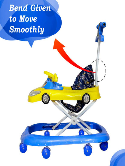 Bmw Musical Walker With Adjustable Height  (Blue)