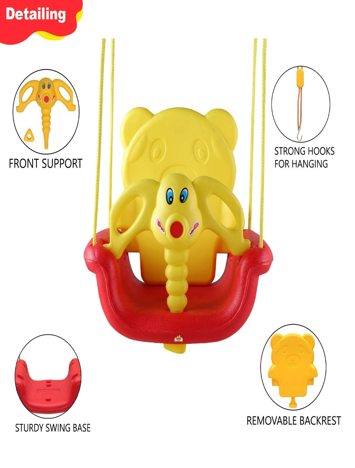 Adjustable Hanging Swing 3-in-1 (Multicolor)