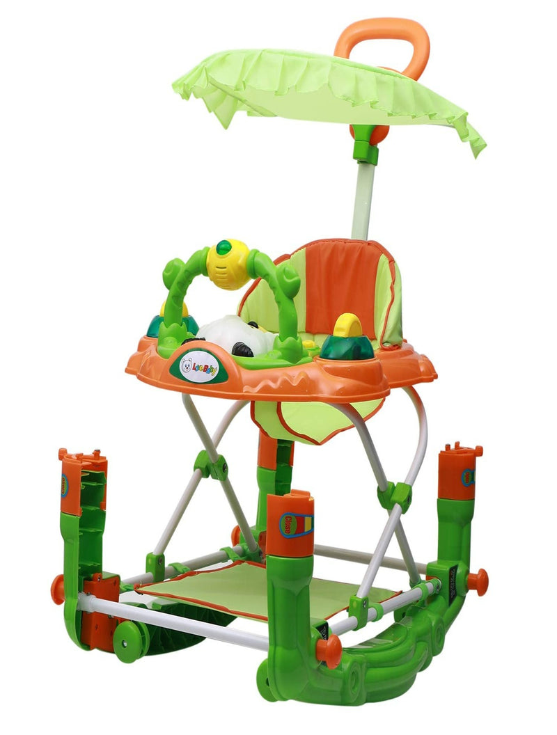 Musical Rocker Walker With Hood (BJ-302H GREEN)