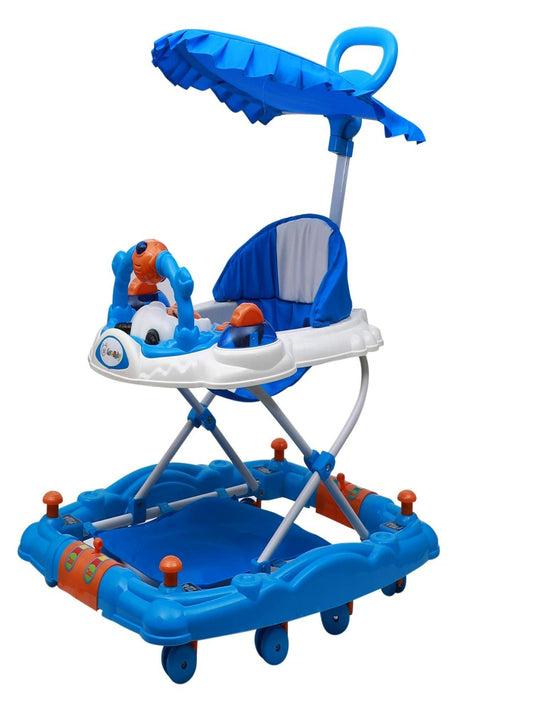 Musical Rocker Walker With Hood (BJ-302H BLUE)