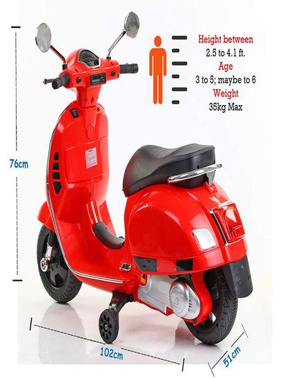 KIDS BATTERY OPERATED VESPA SCOTTER